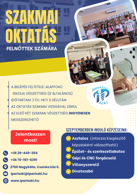 Szakmai oktatás felnőttek számára