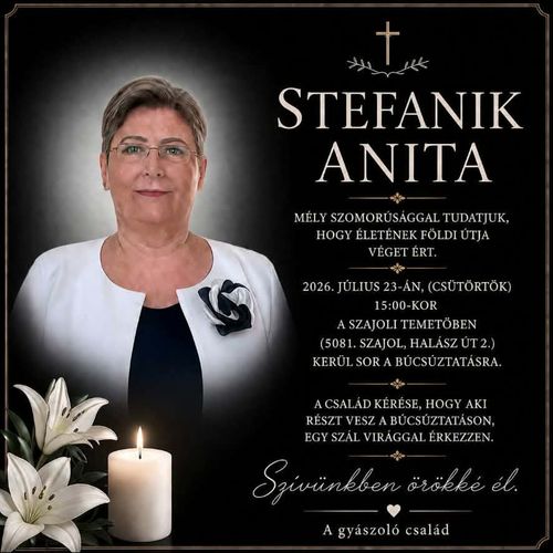 Felfoghatatlan veszteség: Búcsúzunk Stefanik Anitától