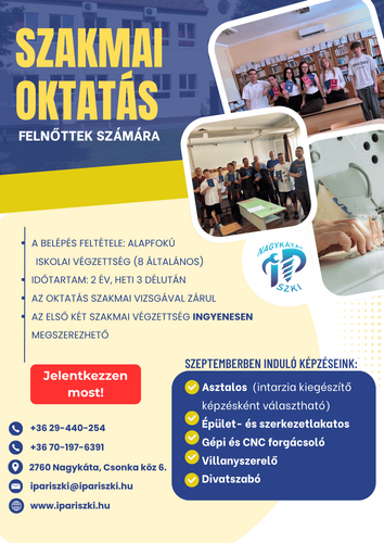 Szakmai oktatás felnőttek számára
